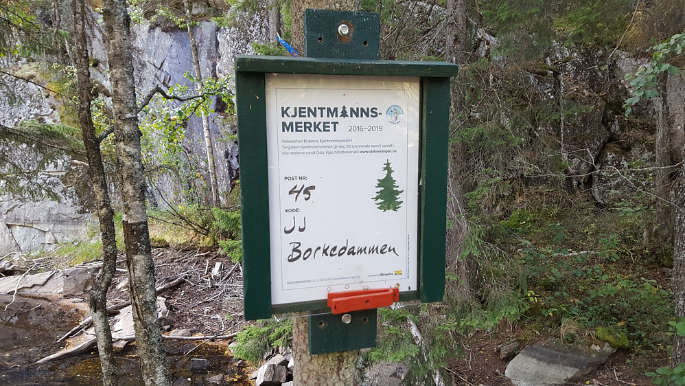 Kjentmannsmerke 2017-45 ved Borkedammen