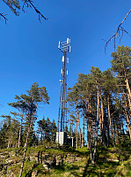 God mobildekning på toppen av Ospåsen/Åsebøåsen