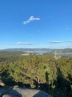 Utsikt mot øst med Bergen by i bakgrunnen