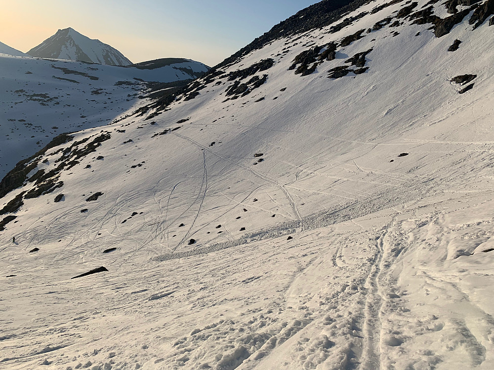 Looking back over the traverse