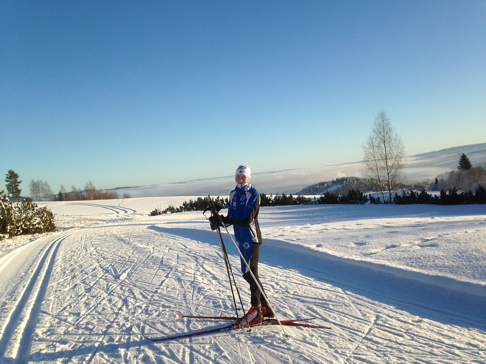 Øverst på Torkejordet, på tur hjem