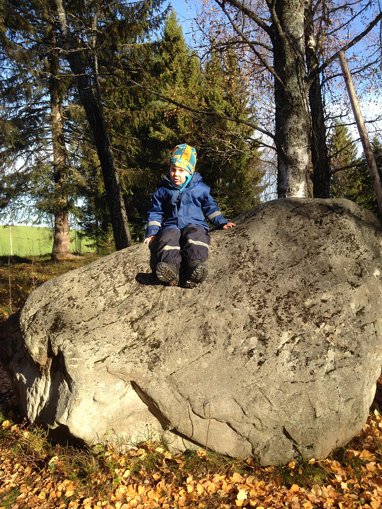 Stor stein og liten gutt