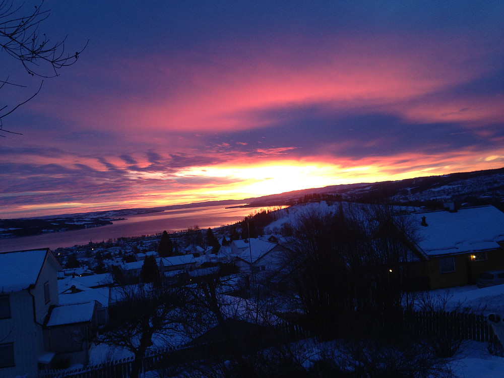 Flott morgenhimmel i dag