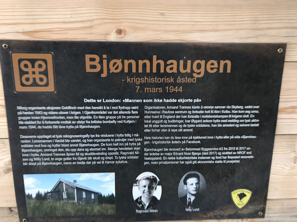 Nytt infoskilt ved Bjønnhaugen
