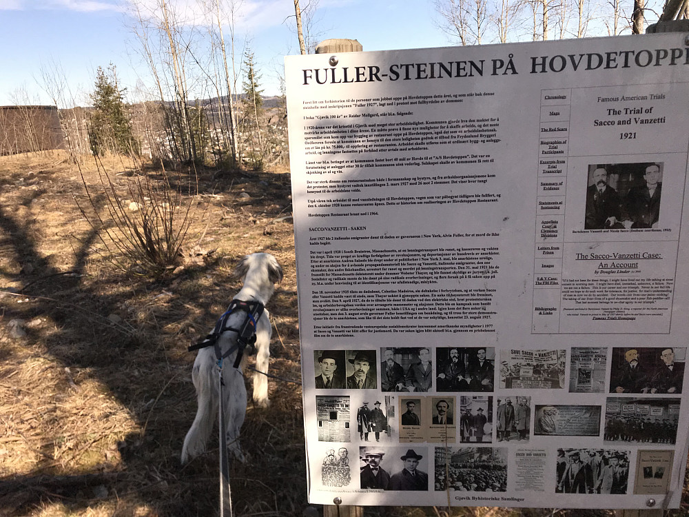 Plakat på Hovdetoppen