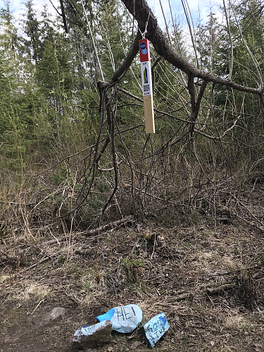 Litt uvanlig plassering av stolpe