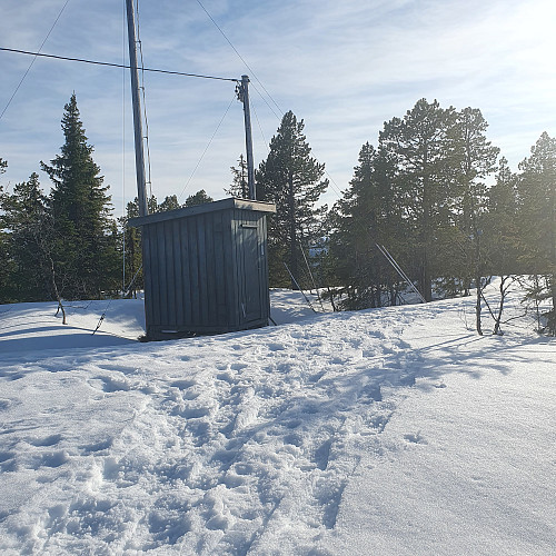 Mye trugespor på toppen. Merket turløype opp fra nordvest.