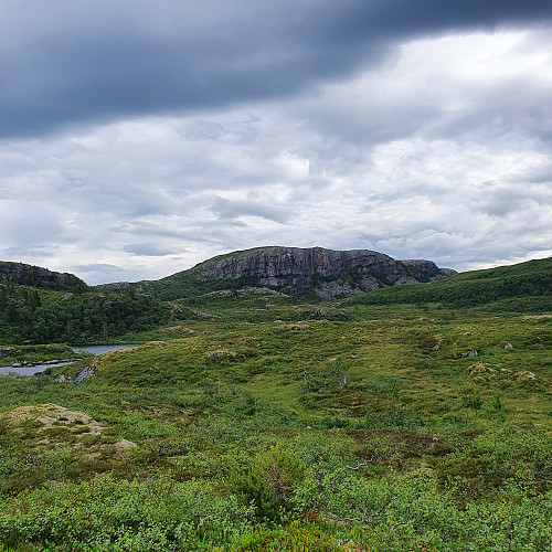 Siste stigning opp mot Krogstadfjellet.