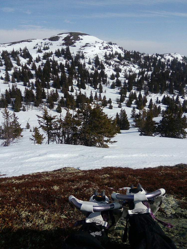 Pause i østryggen på Storstølknatten Øst, tilbakeblikk mot Freningfjell sørøst 3