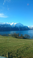 Grønt, fjord, og fjell med pudder..
