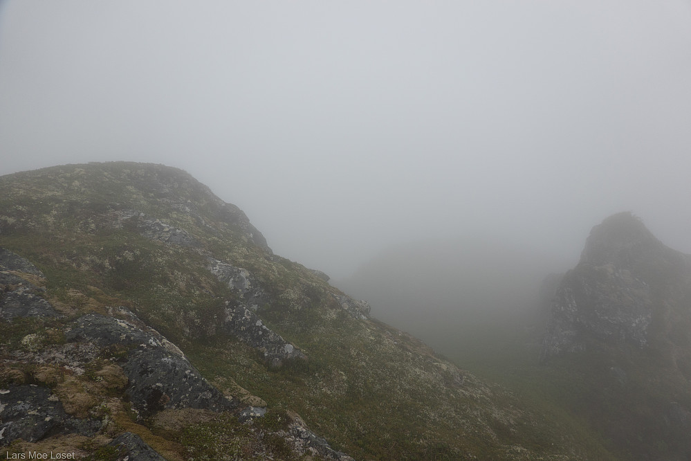 Toppen av Ørnhammarfjellet,med sine tre hammre.