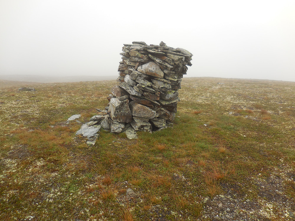 Den skjeve toppvarden på Nordre Gjersjøhøa, 1229 moh.