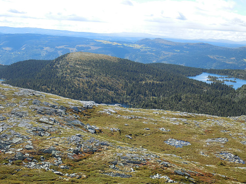 Kverberget fra Djupdalskampen. Holmetjernet til høyre.
