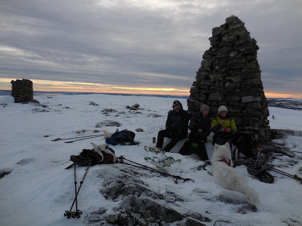 Rast i ly av toppvarden - 1009 moh.