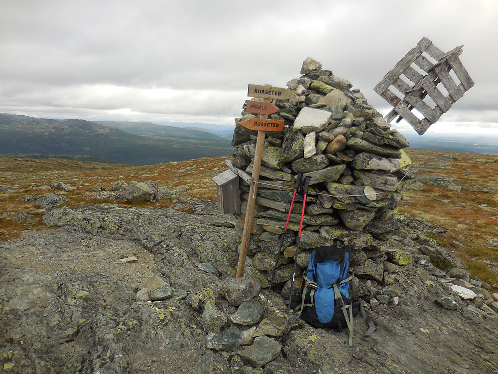 På toppen av Ongsjøfjellet, 1362 moh.