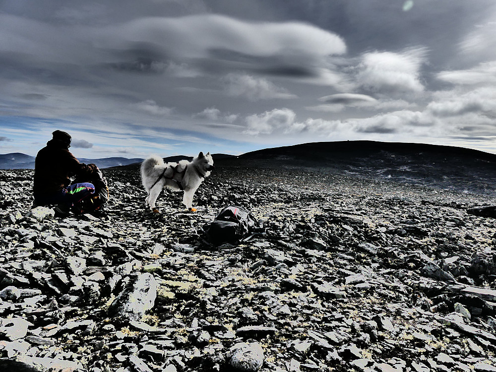 Kaffepause på Horrungen Vest, 1706 moh.