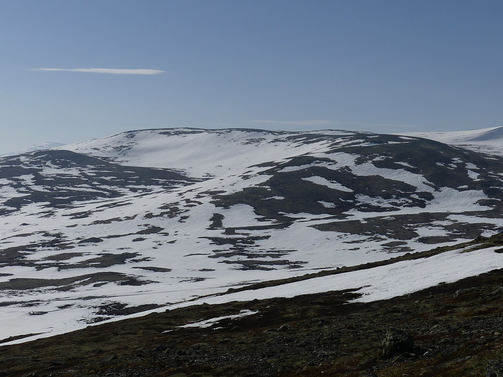 Østre Vålåsjøhøe fra Tverrfjellet.