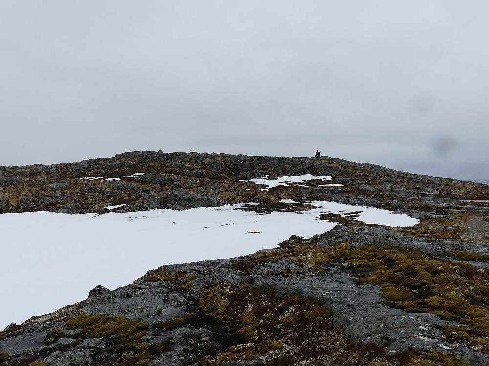Toppen på Våvasslifjellet, 631 moh. nærmer seg.