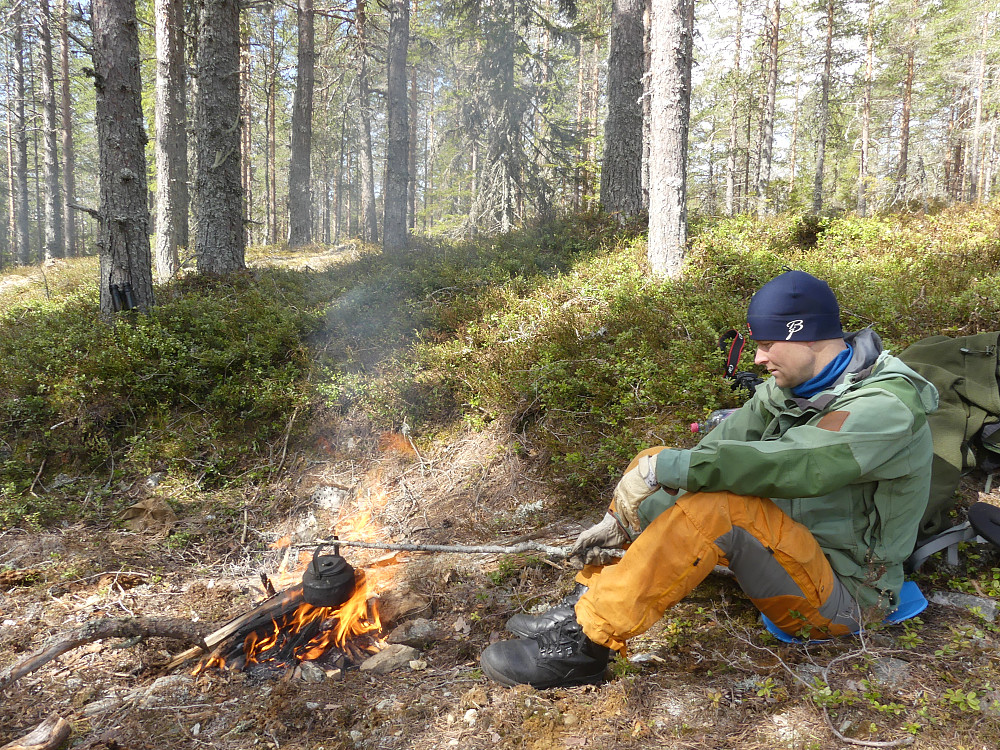 Kaffekoking på Kvannbekkåsen.