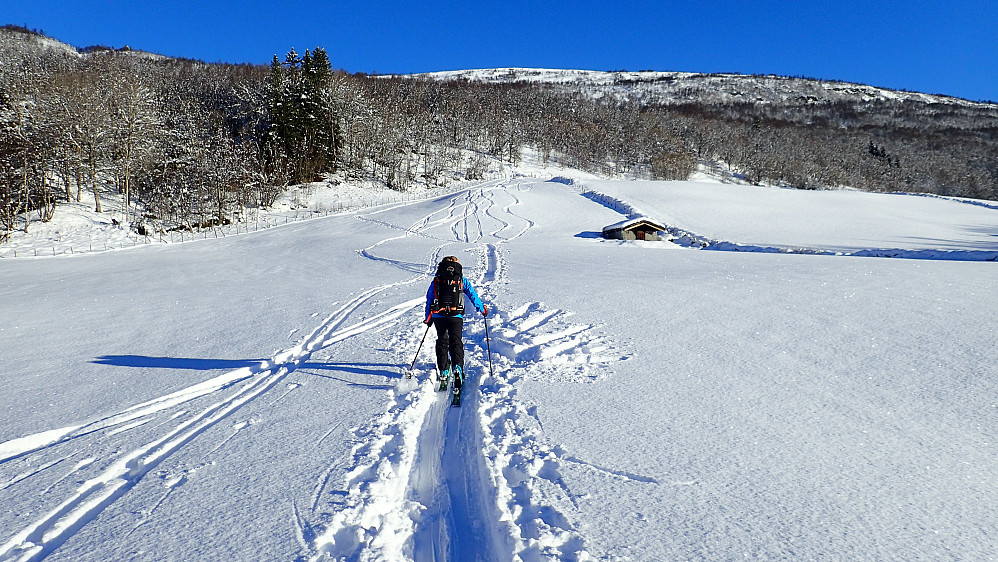 Bra med snø nede ved Storli Gård