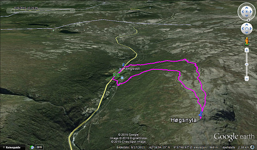 GPS tracks fra Høgsnyta-turen