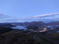 Utsikt ned mot Myrvåg og Dragsund