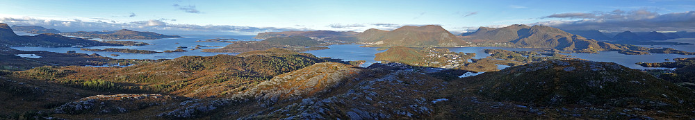 Hareidland-panorama fra Huldrehornet