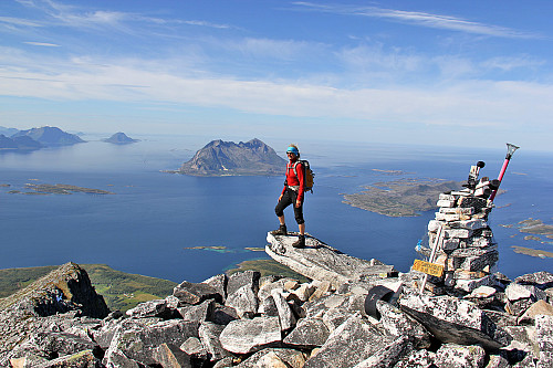 På toppen av Sandhornet på Sandhornøy!