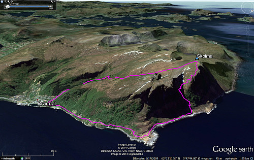 GPS spor fra turen