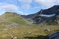 Bilde tatt fra Kisfjellet mot Sautinden og Beiartinden