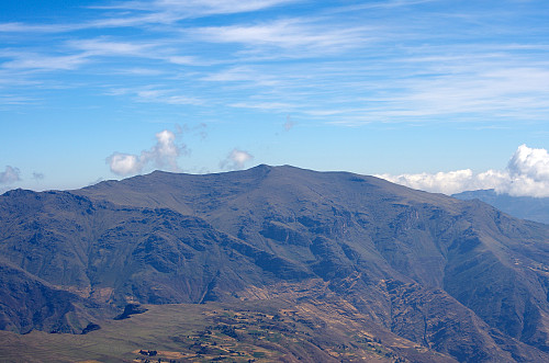 Image 12: Kidis Yared (4453 m.a.m.s.l.), Ethiopia's second highest mountain, as seen from the summit of Mount Bwahit.