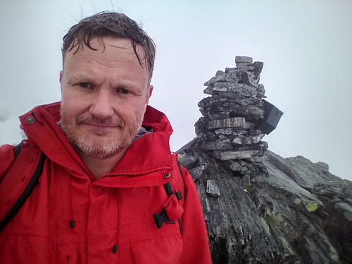 Image 14: It was cloudy and not much of a view as I reached the summit of mount Bispen.