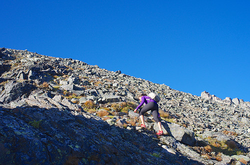 #8: The final climb towards the summit of Rander's Peak.
