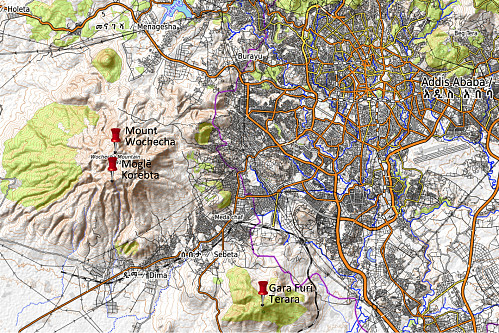 #3: ...or on the map here on Peakbook. It looks like an ancient crater surrounded by a mountain rim, in which you find both Wochecha and Moglē Korebta.