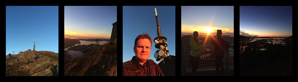 On mount Ulriken after work on this beautiful late afternoon. The two ladies on the fourth image are two colleagues of mine that I met up there.