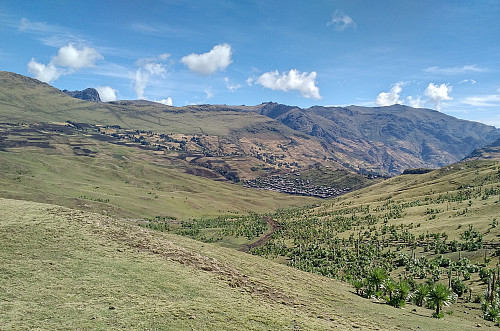 #61: A last glimpse of the village of Arkwasiye as we were heading towards the Bwahit Pass and the Chennek Camp Site.