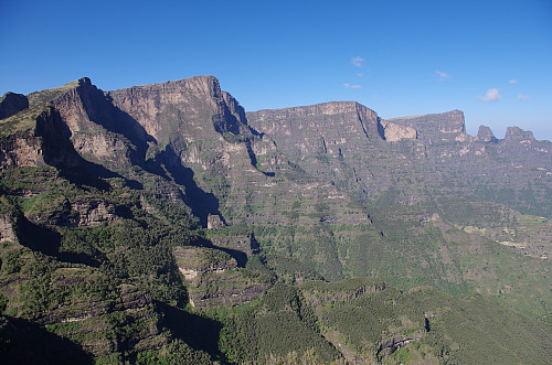 #9: The mountains of Enatye, Shayno Sefer and Imet Gogo as seen from the Chennek View Point.