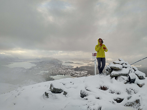#7: On Geitnausa, with the town of Ålesund in is seen in the background.
