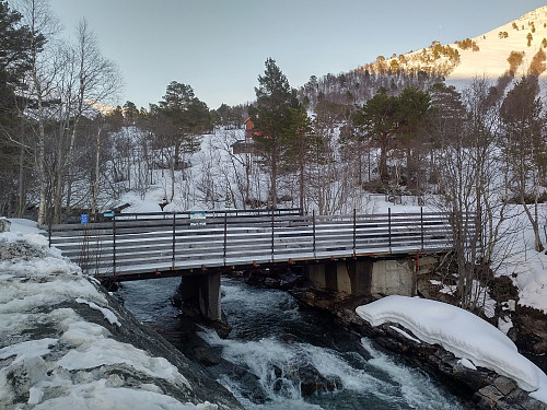 #2: The bridge that takes you from the parking lot over Skorgeelva River to the slopes of Rauma Ski Center.