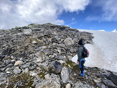 Image #7: On the plateau above the steep climb up the Mountain side.