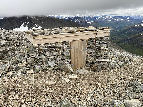 Image #12: The cabin on top of Mount Sandfjellet. If weather is bad, it is possible to seek shelter inside while having your lunch.