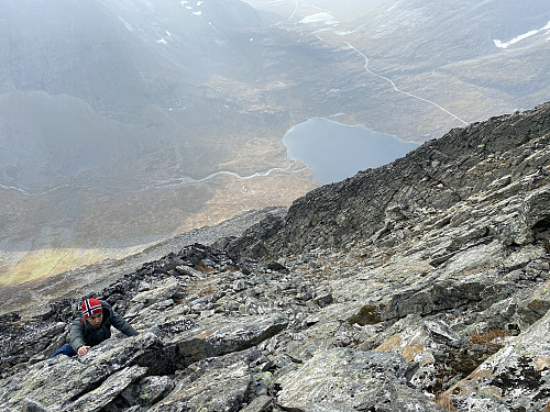 Image #4: My son Dag on his climb up Mount Stigbotthornet.
