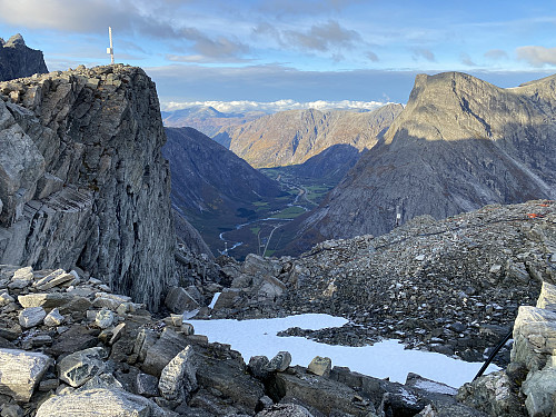 Image #18: View of Raumadalen Valley from Mount Mannen. The Romsdalseggen mountain range is seen in the far.