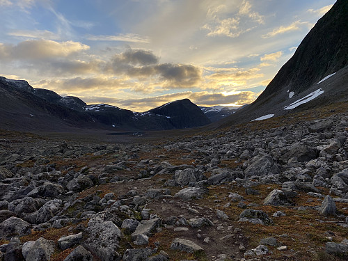 Image #22: Alnesdalen Valley in autumn colours, and with Mount Skarfjellenden in the far.
