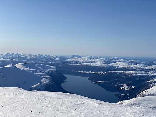Image #10: View from the summit of Mount Skjorta towards the fjord of Eresfjord.