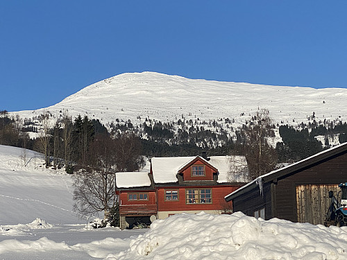 Image #1: Mount Bergsetnakken as seen from County road 698, known as the "Panorama Road", due to its magnificent view over det fjord.
