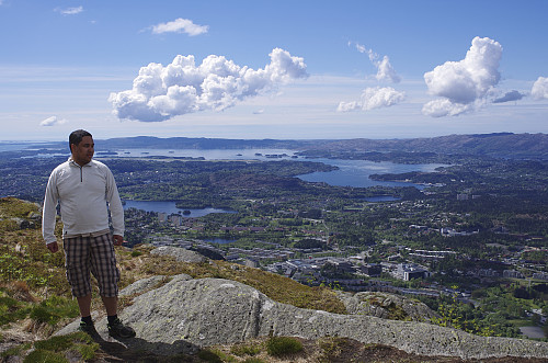 Image #5: View from Mount Løvstakken towards Bergen Airport Flesland.