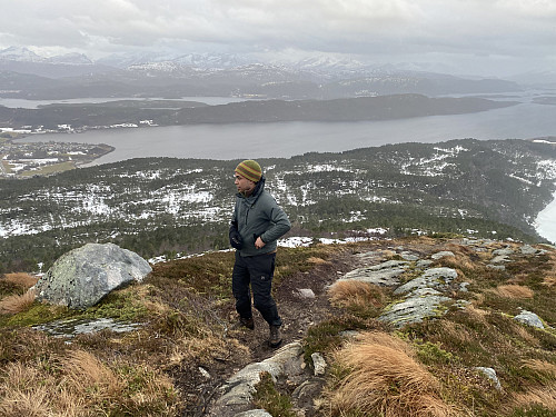 Image #6: On the mountain ridge above the forest, most of the snow was gone.