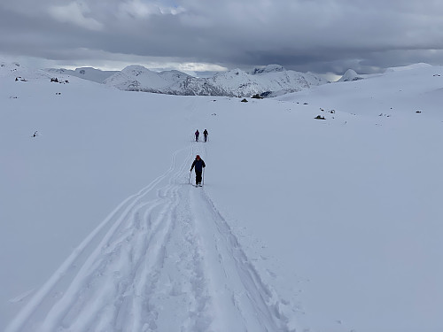Image #4: On a plain above the area of the skiing centre, just crossing two small lakes called Hingardsvatna.