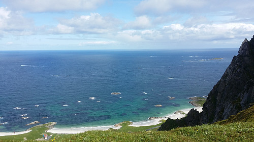 Fin utsikt mot norske havet på tur opp.